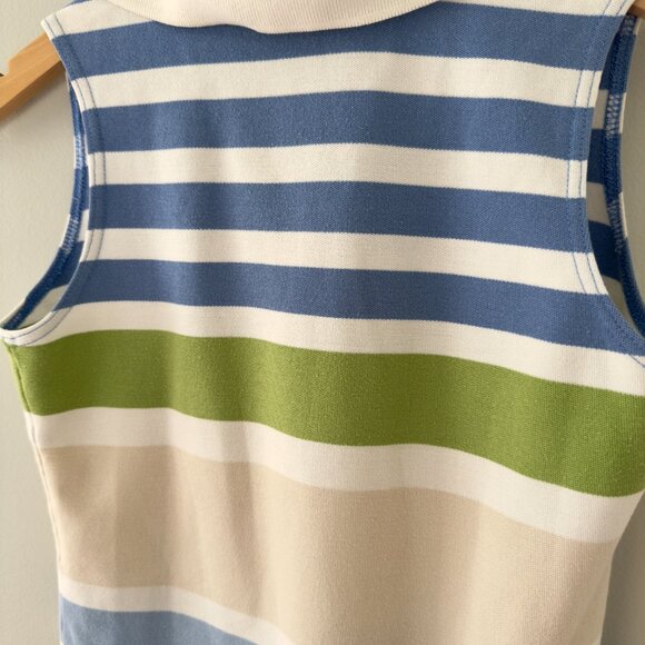 Covington Striped Collared Neck Tank Top - Picture 4 of 6